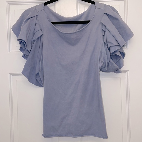 Loveshackfancy Ruffle Sleeve Top XS - Picture 3 of 4